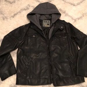 Black Leather BKE jacket removable layer.